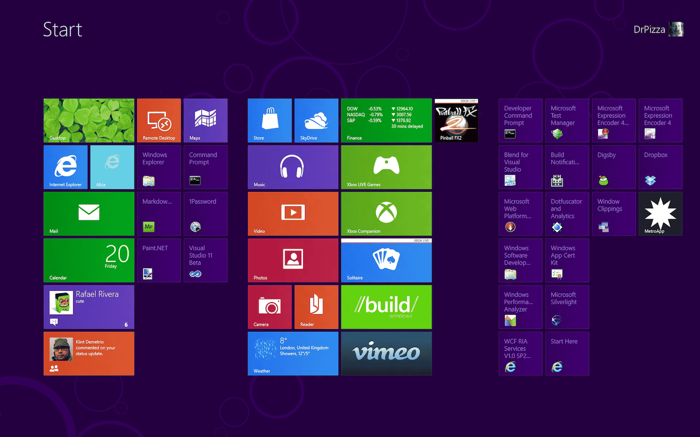 Screenshot of Windows 8.