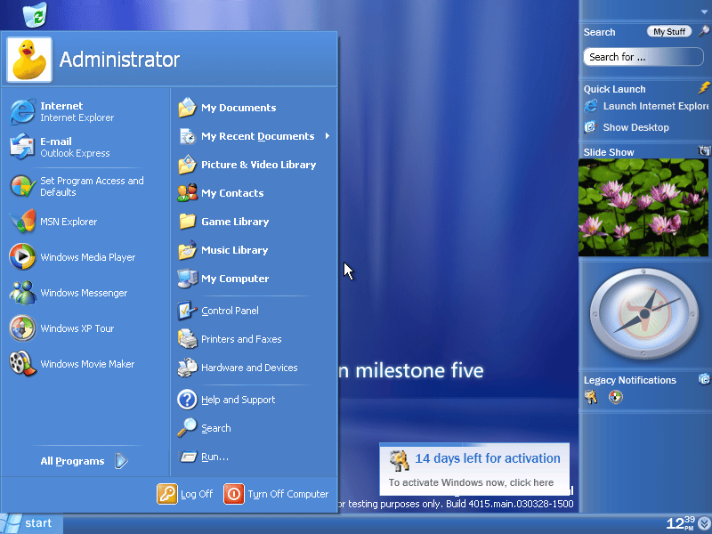 Screenshot of Windows Vista.