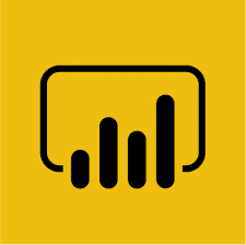 Power BI logo.