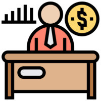 Icon represent the chief financial officer (CFO)