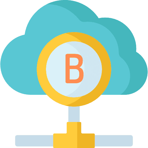 Blockchain as a Service BaaS icon.