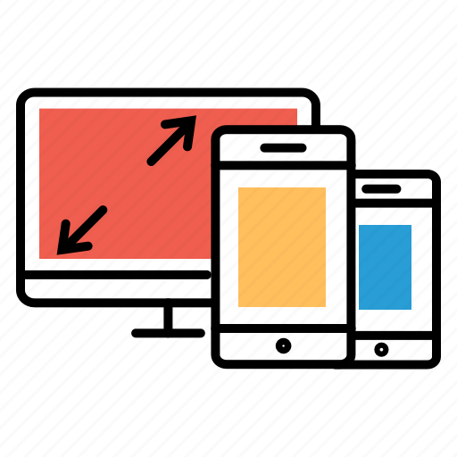 Icon represents adaptive web design.