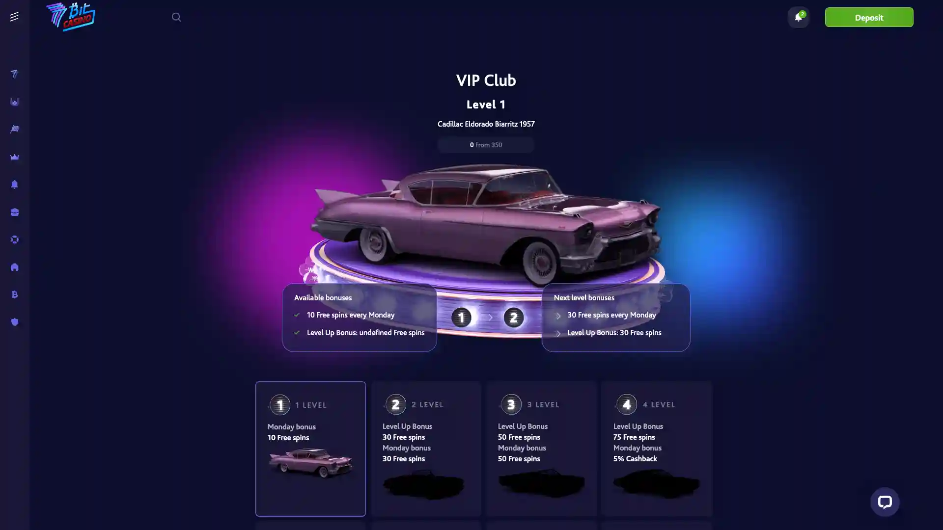 7Bit Casino Exclusive Loyalty VIP Programme Desktop 