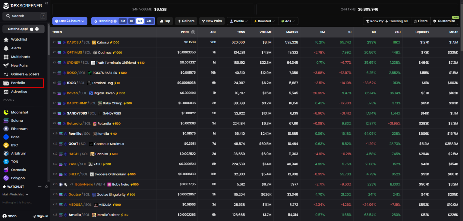 DEX Screener User Guide 2026