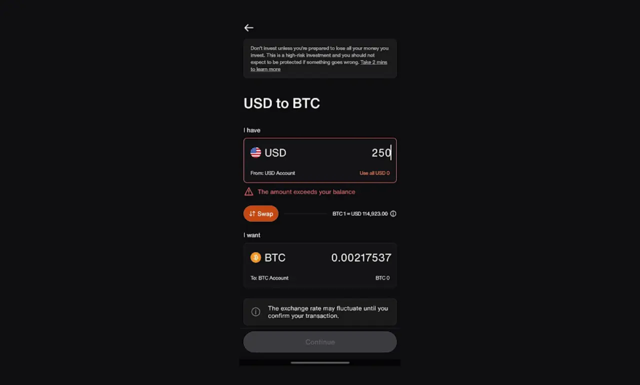 Xapo Bank Trading Platform