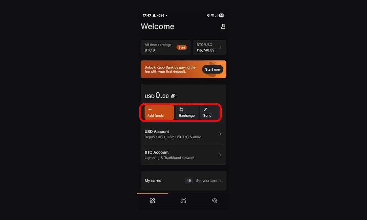Xapo Bank Add Funds
