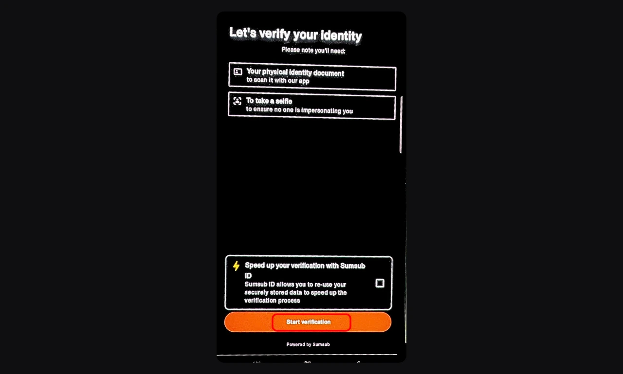 Xapo Bank ID Verification