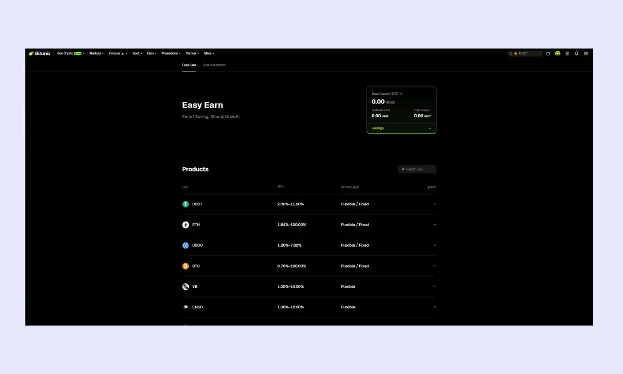 Bitunix easy earn