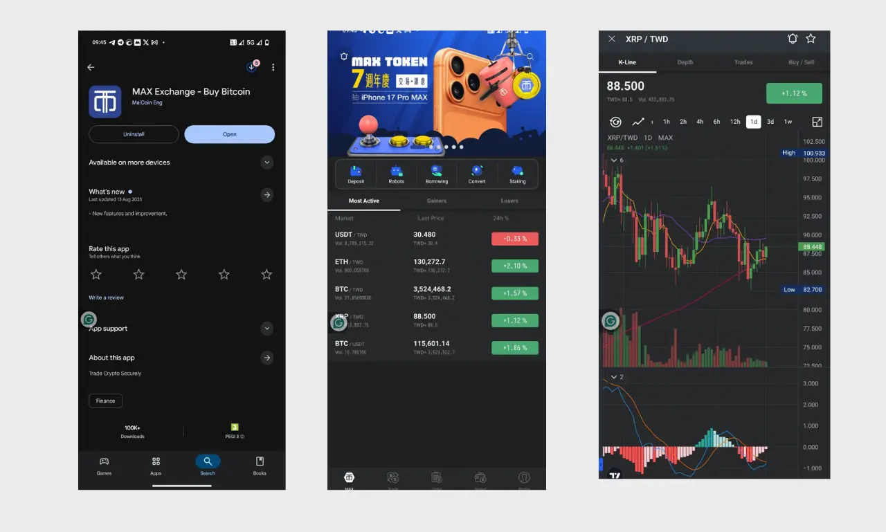 MaicoinMax Mobile App