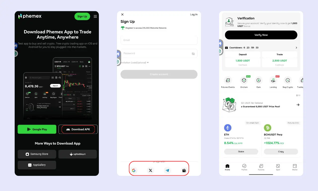 Phemex Mobile App