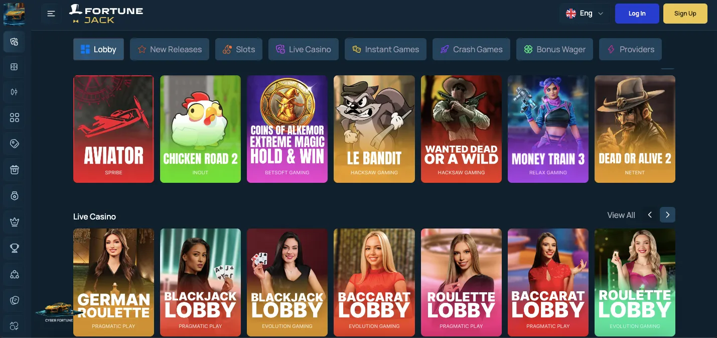 FortuneJack casino games and software providers