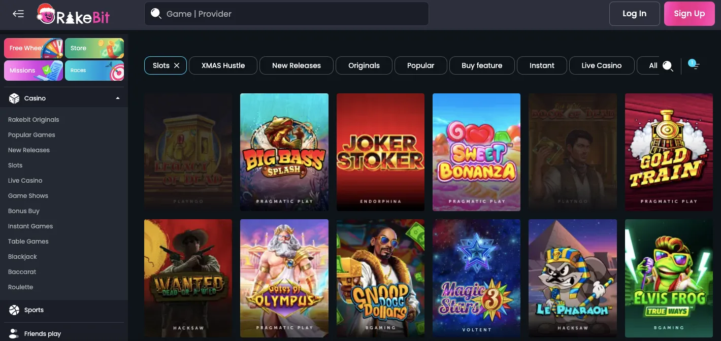 Rakebit casino slots