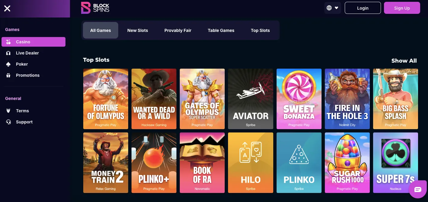 Blackspins casino slots