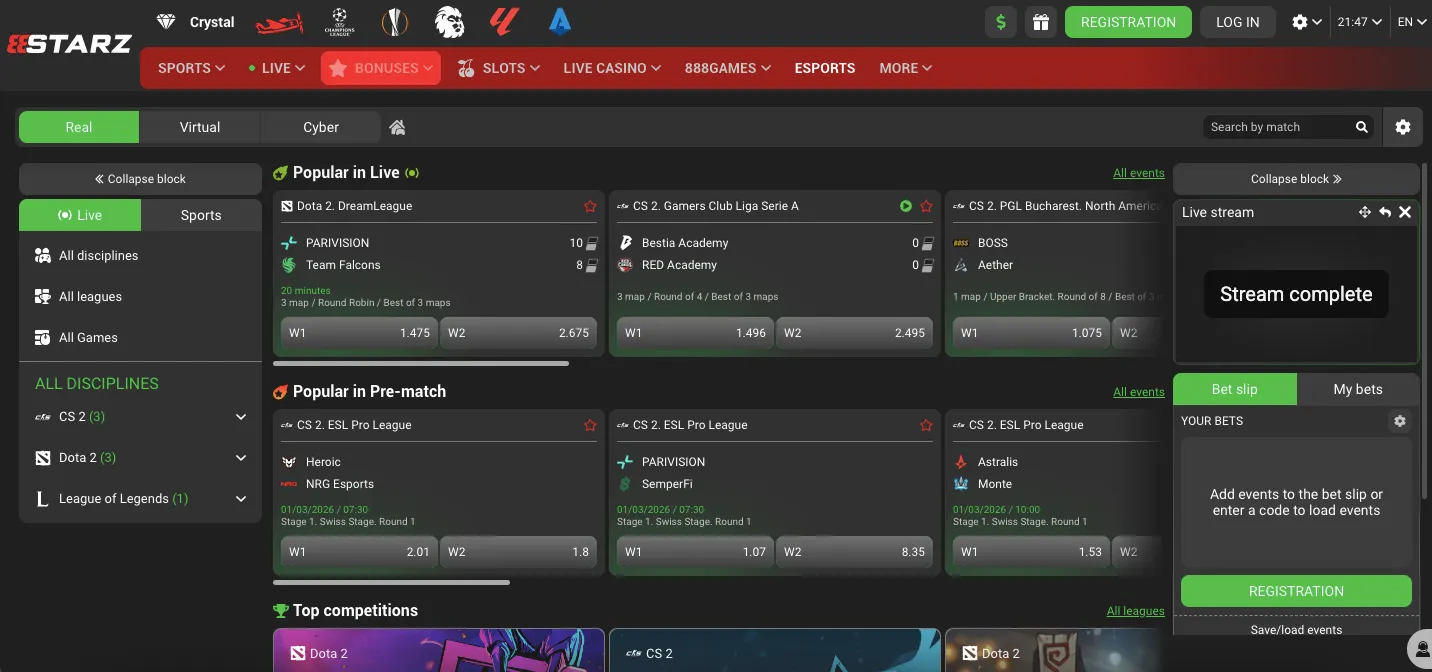 888Starz esports