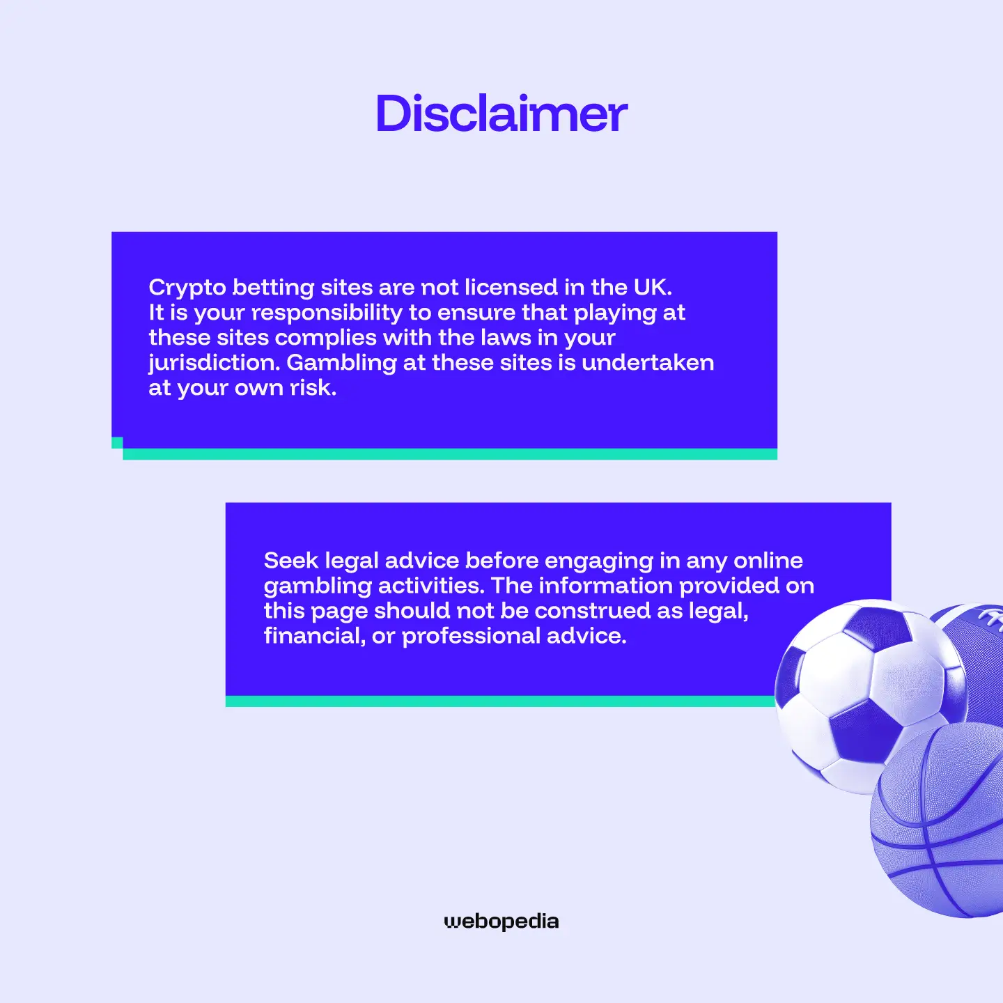 Disclaimer about using crypto bookies for UK punters - Webopedia.com