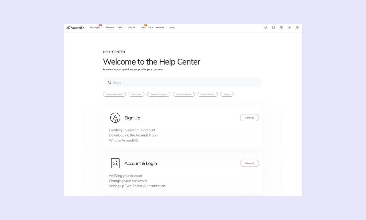 Ascendex Help Center