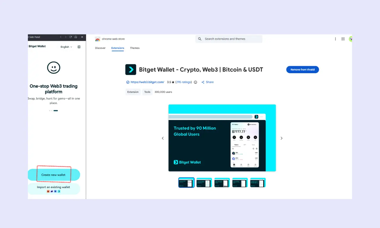 Bitget Wallet Chrome Extension Set up