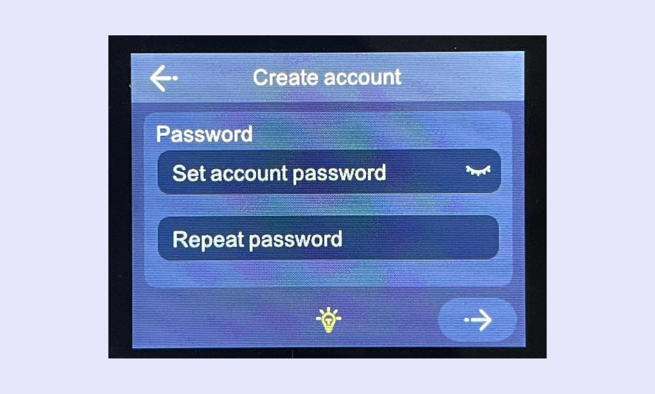 How to setup Ellipal - Choose a password
