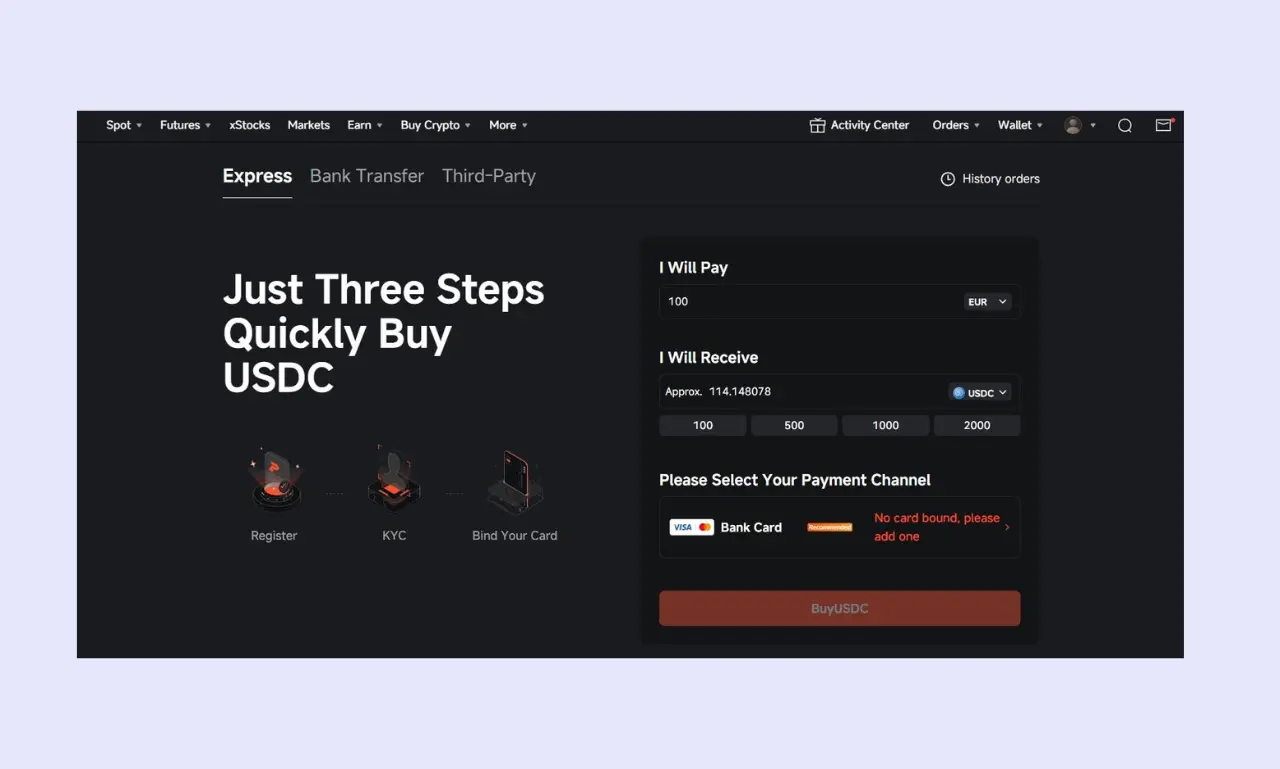 Pionex Review - Deposit Options