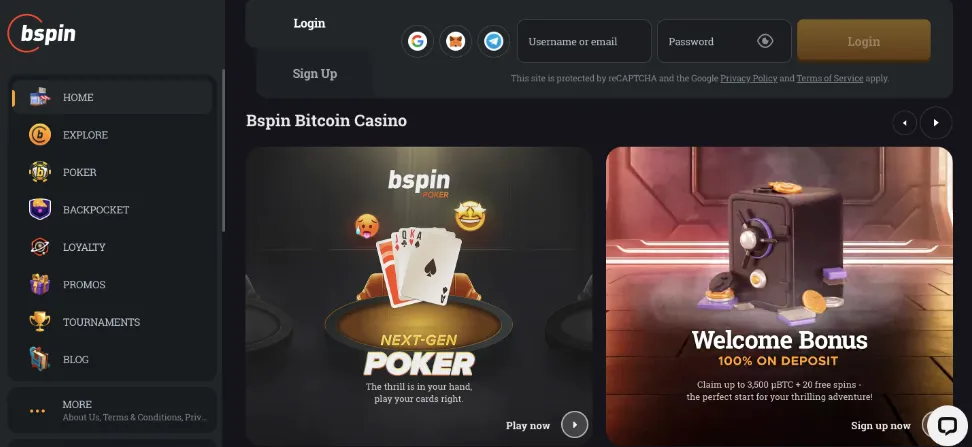 Bspin casino sign up