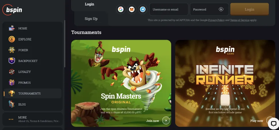 Bspin casino slot tournaments
