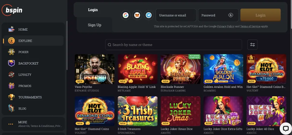 Bspin casino slots