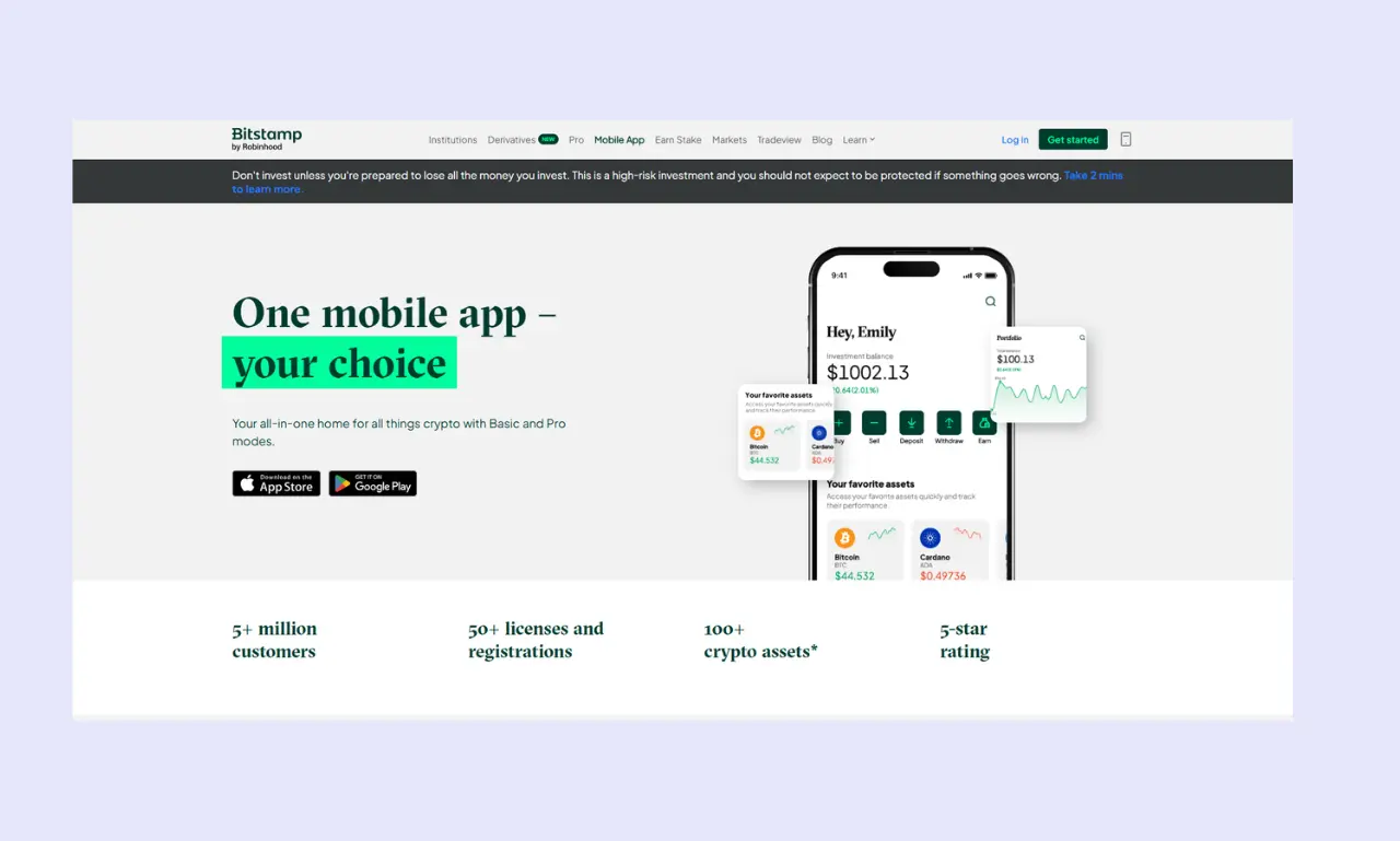 Bitstamp Mobile App