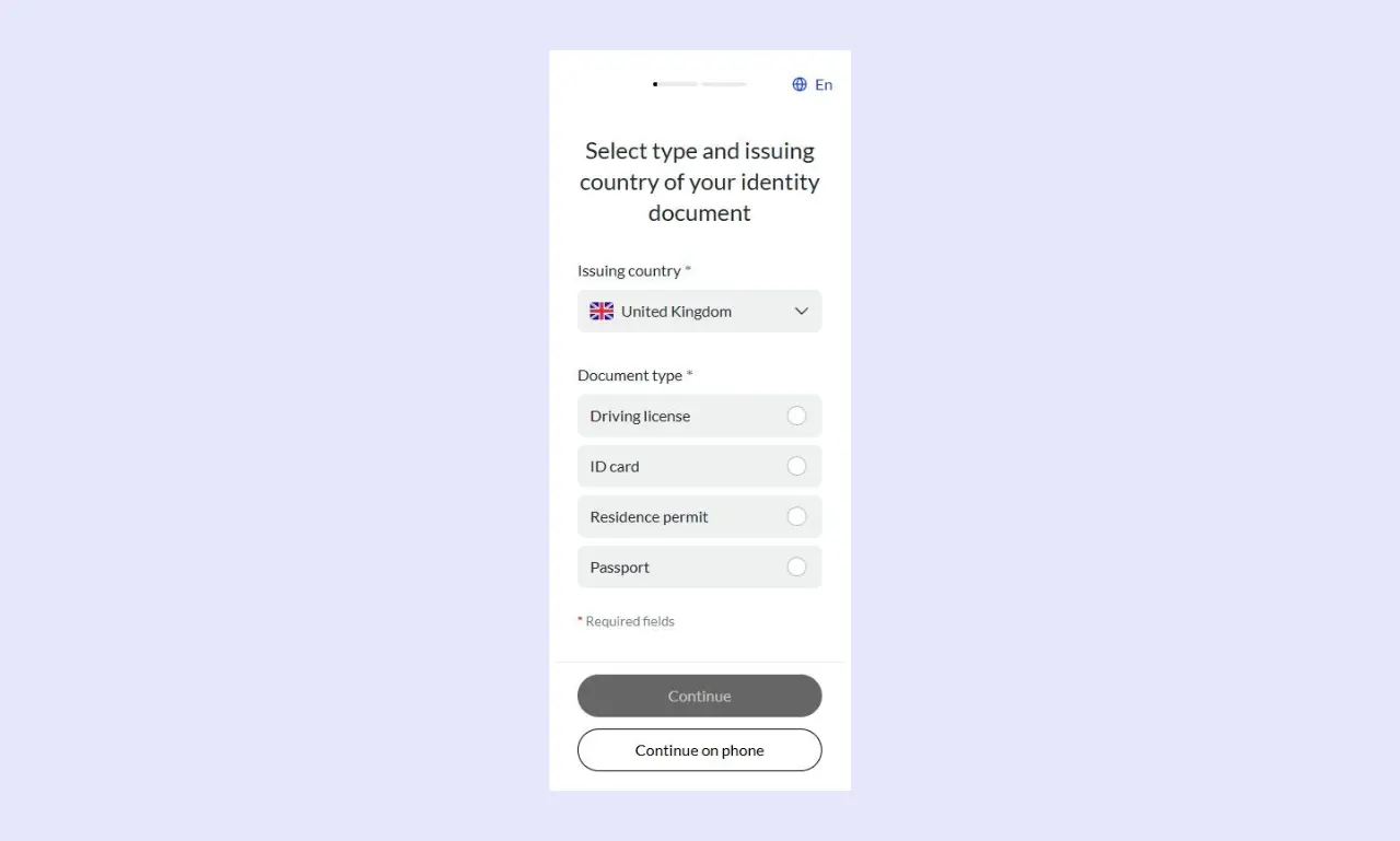 Cube Exchange ID verification