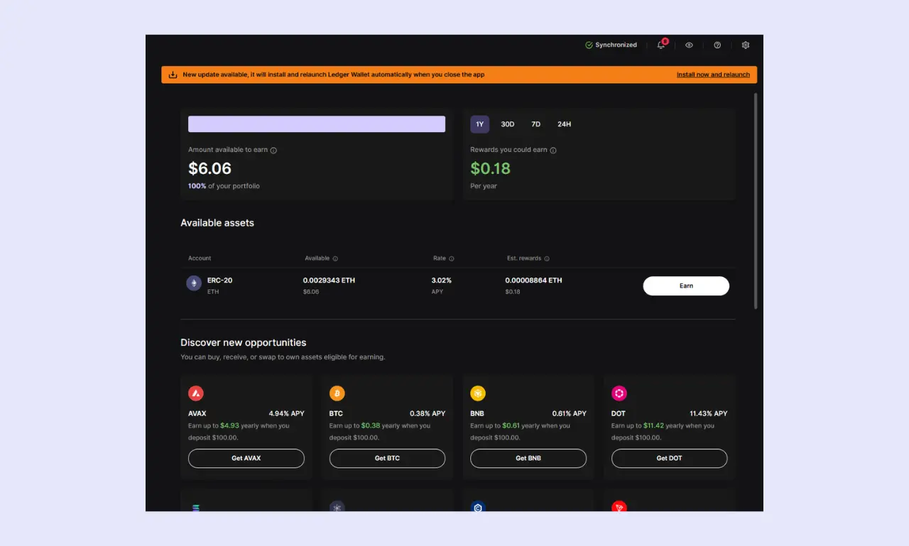 Ledger Wallet Crypto Options