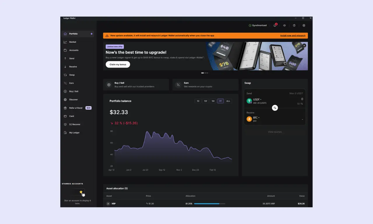 Ledger Wallet Dashboard