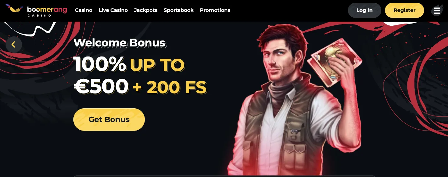 Boomerang casino welcome offer