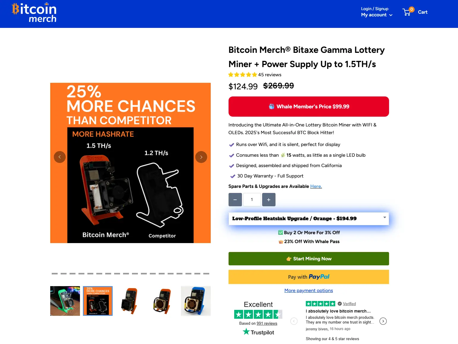 Bitaxe Gamma Lottery Miner - Highly Popular All-In-One Lotto Miner