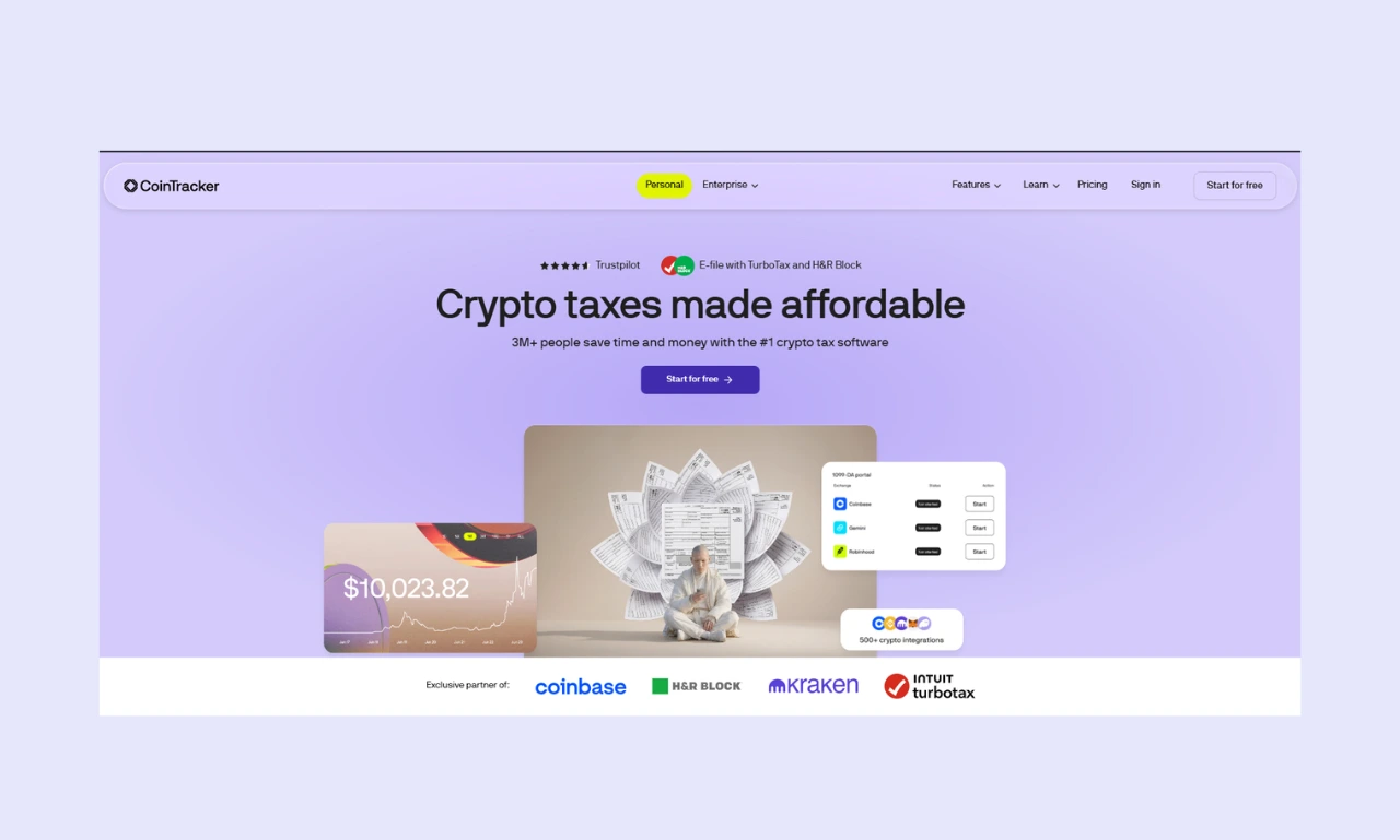 CoinTracker Registration Page