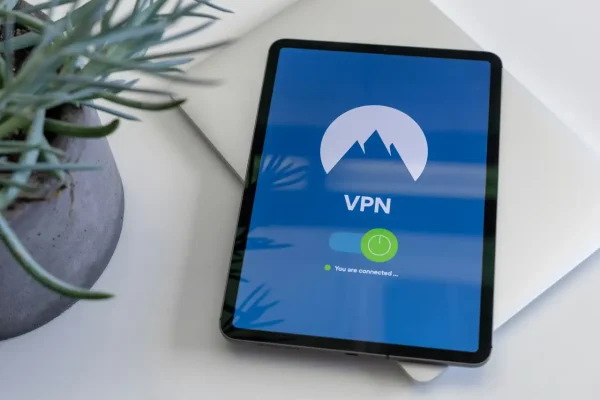 photo of a vpn being used on a tablet