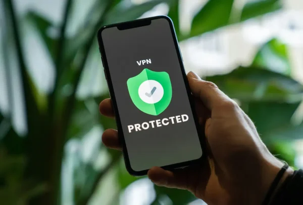 man using a vpn on his phone