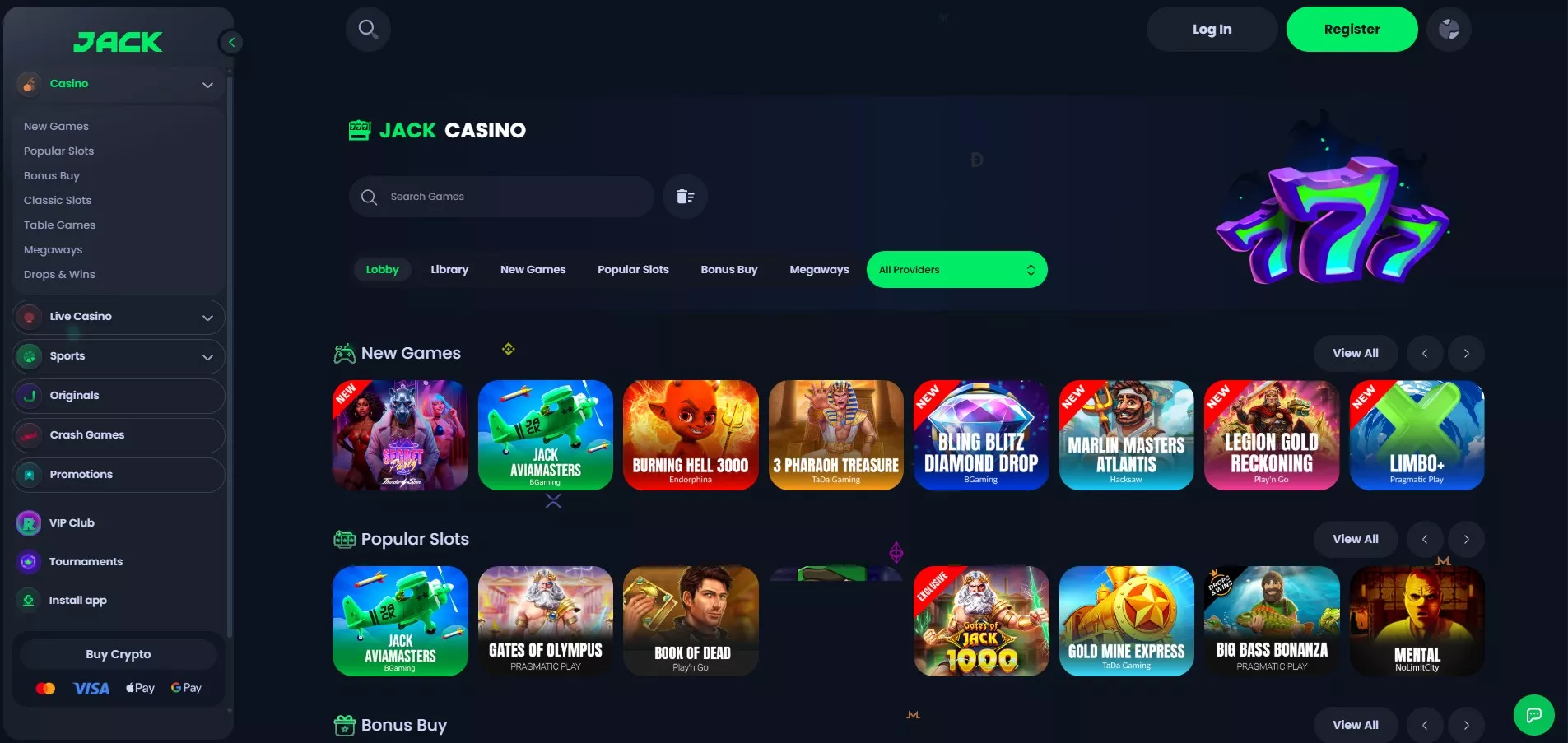 Jack.com Review - Casino