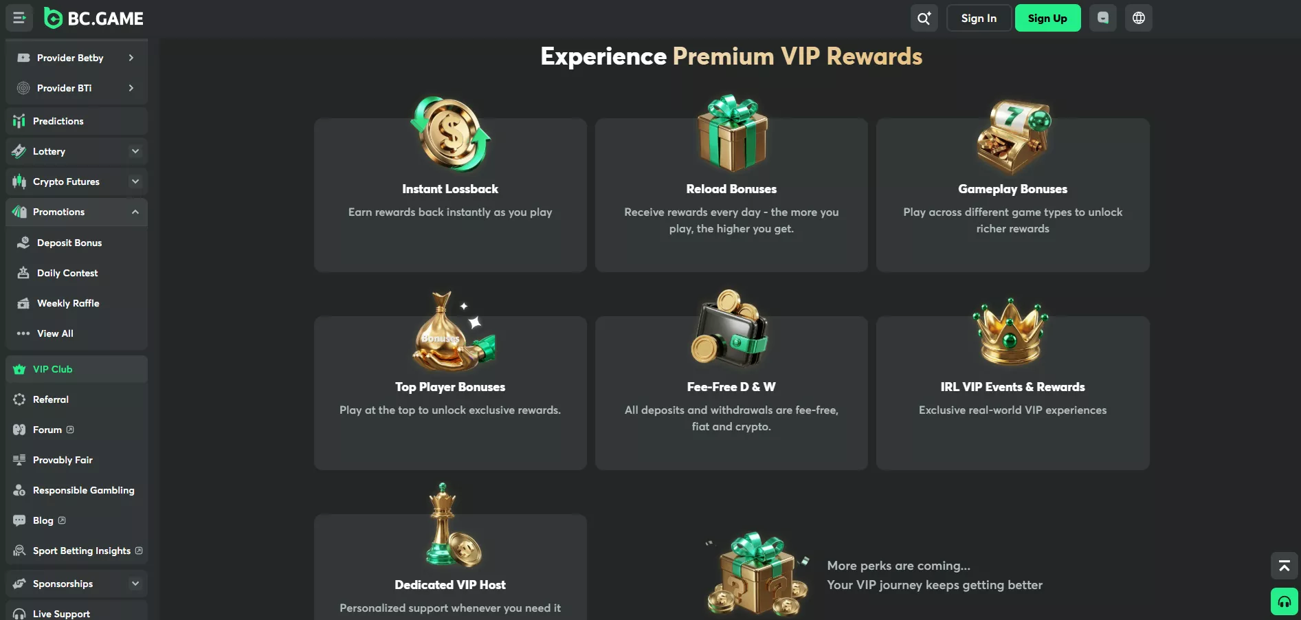 BC.Game Review: VIP Club