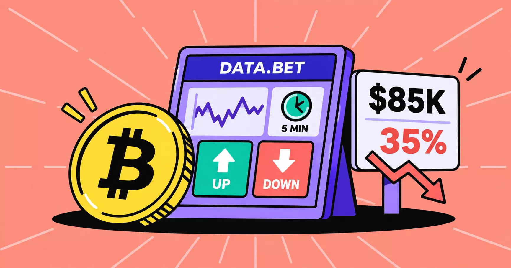 Bitcoin $85K Odds Sink to 35% as Five-Minute Price Bets Launch