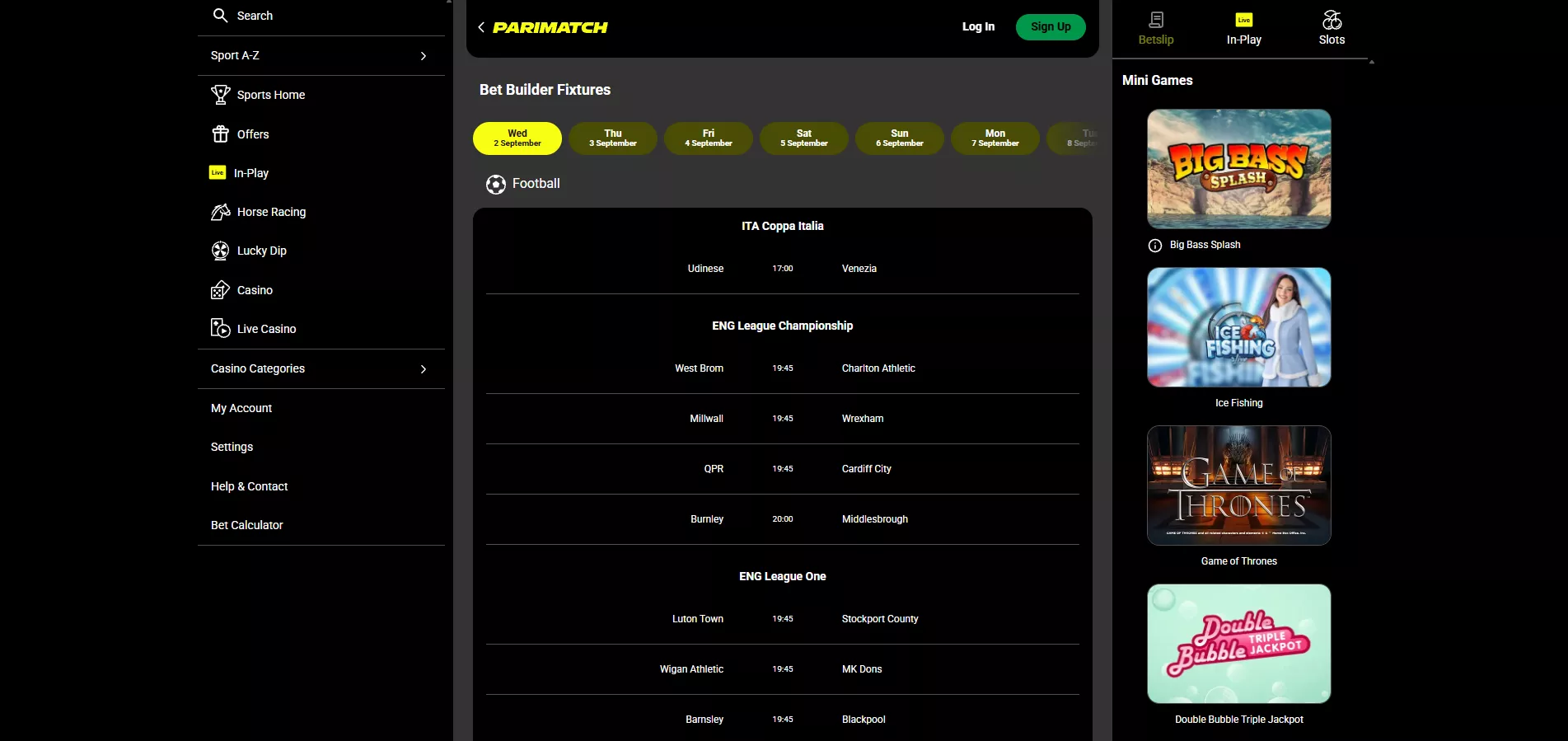 Parimatch Review: Sportsbook
